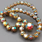 Elegante Strass Brosche in Gold-Optik  Vintage Design