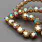 Elegante Strass Brosche in Gold-Optik  Vintage Design