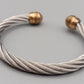 Markanter Damen Armreif im Kabel-Design