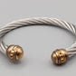 Markanter Damen Armreif im Kabel-Design