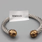 Markanter Damen Armreif im Kabel-Design