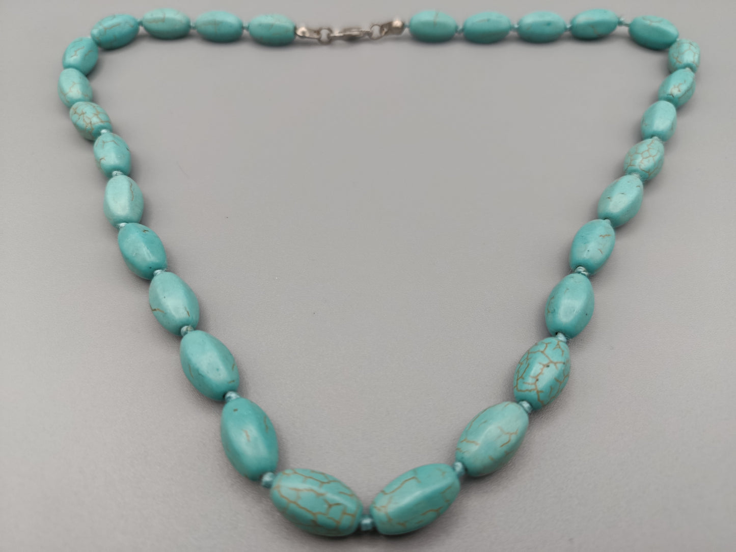 Markante Damen Kette in Türkis-Optik Boho-Schmuck