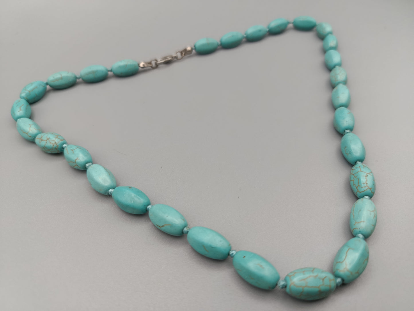 Markante Damen Kette in Türkis-Optik Boho-Schmuck