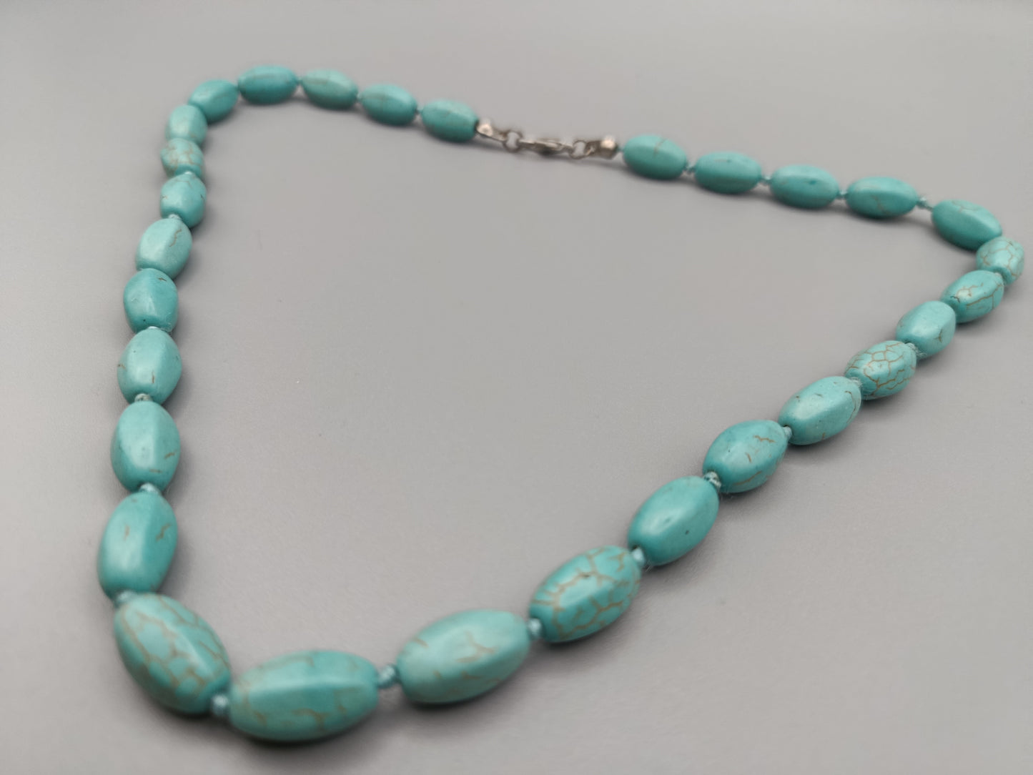 Markante Damen Kette in Türkis-Optik Boho-Schmuck