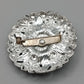 Edle Vintage Brosche  Schimmernder Perlmutt-Besatz