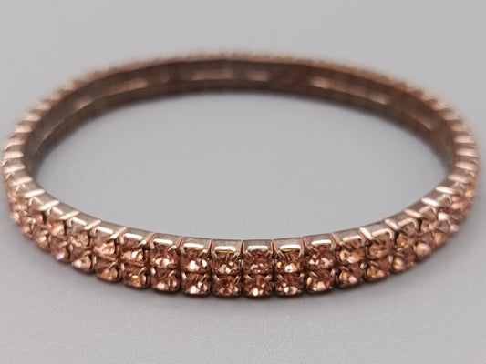 Elegantes Strass Damen Armband in Roségold-Optik