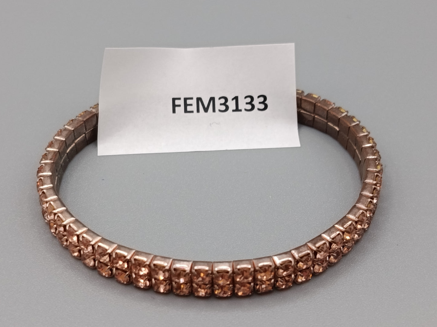 Elegantes Strass Damen Armband in Roségold-Optik