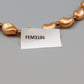 Elegante apricotfarbene Perlen Kette Barock-Stil