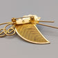 Edle Vintage Brosche in Gold Optik Florales Design