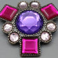 Moderne Damen Brosche Farbenfroher Strass Schmuck