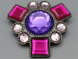 Moderne Damen Brosche Farbenfroher Strass Schmuck