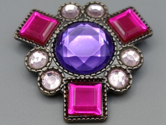 Moderne Damen Brosche Farbenfroher Strass Schmuck