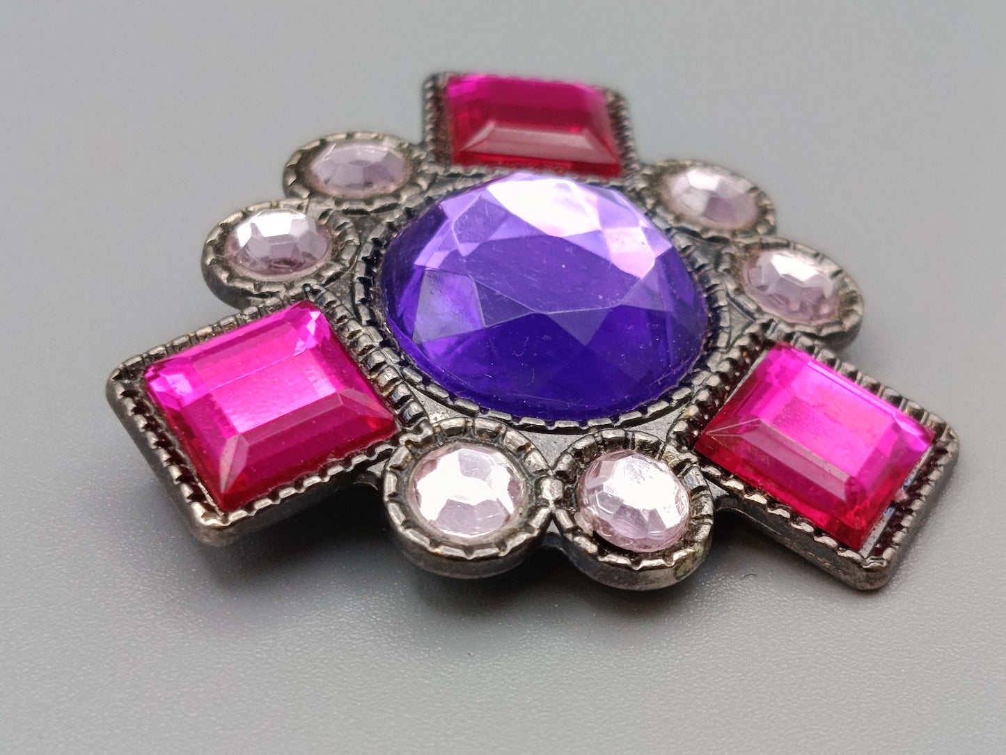 Moderne Damen Brosche Farbenfroher Strass Schmuck