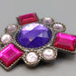 Moderne Damen Brosche Farbenfroher Strass Schmuck
