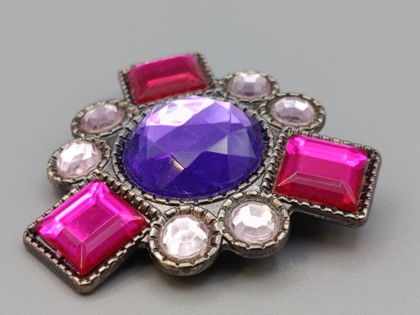 Moderne Damen Brosche Farbenfroher Strass Schmuck