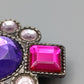Moderne Damen Brosche Farbenfroher Strass Schmuck