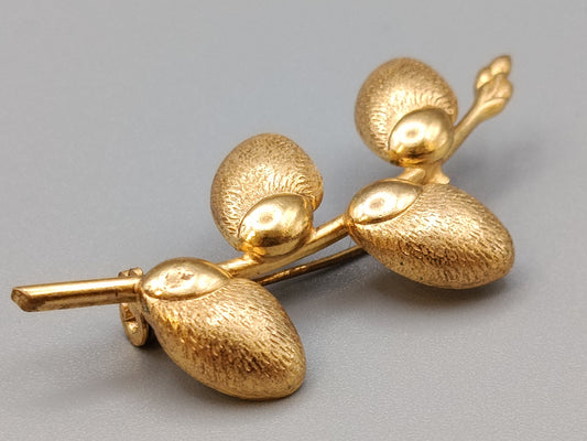 Elegante Brosche Goldfarbener Vintage Schmuck