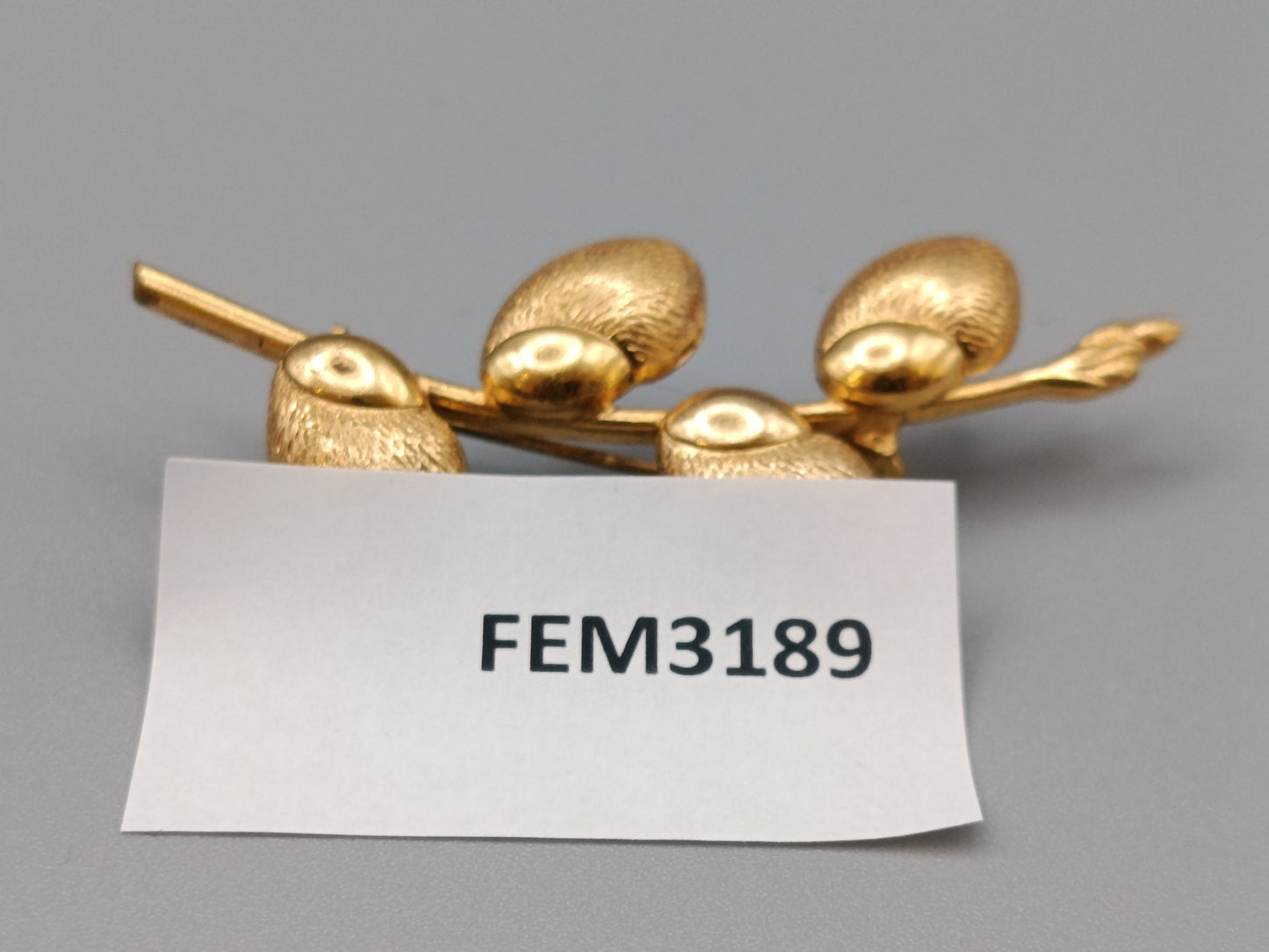 Elegante Brosche Goldfarbener Vintage Schmuck