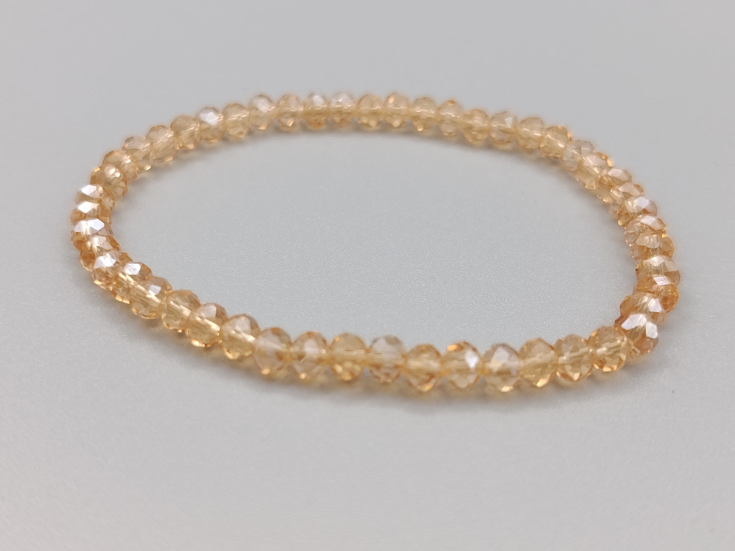 Eleganter Damen Elastisches Kristallperlen Armband