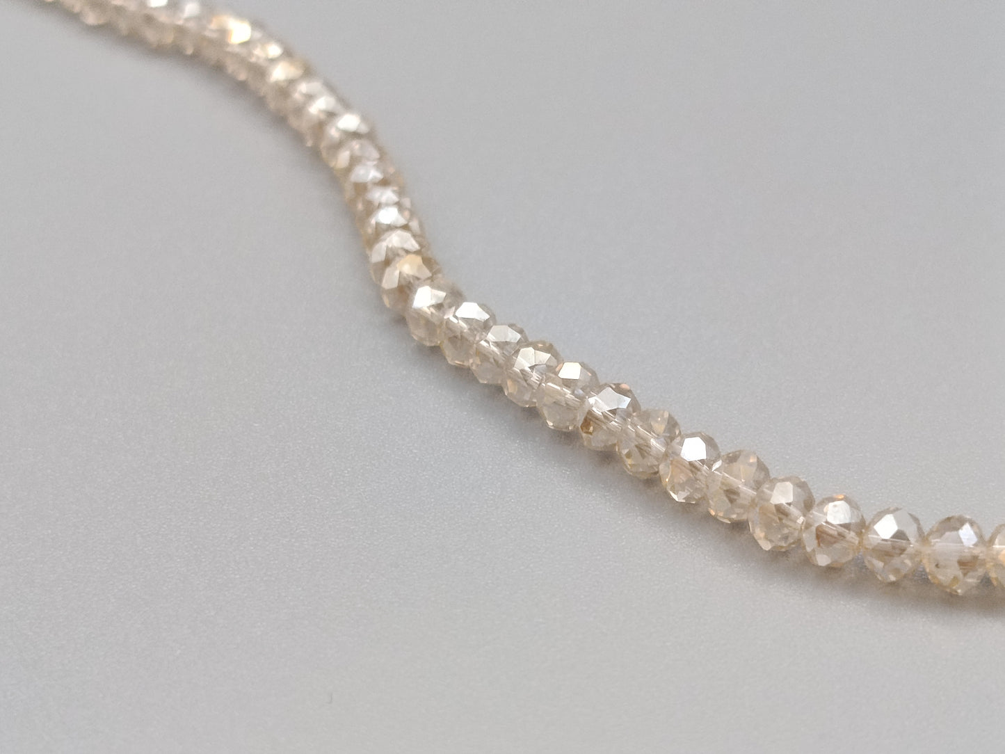 Elegante Damen  Funkelnde Kristallperlen Halskette