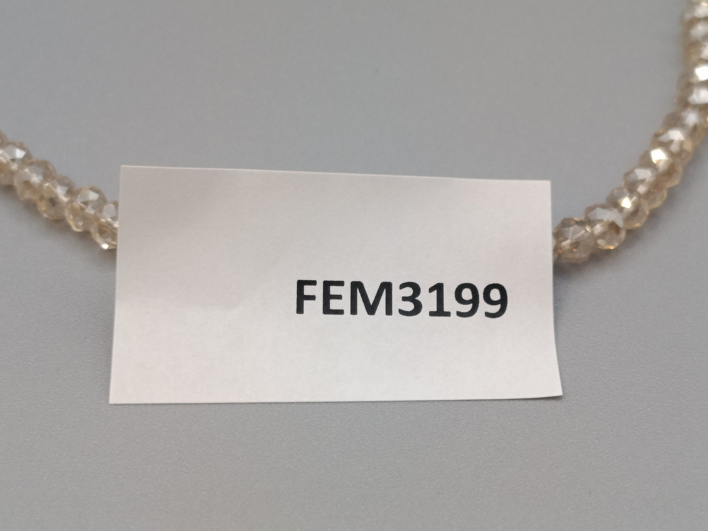 Elegante Damen  Funkelnde Kristallperlen Halskette
