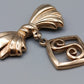 Elegante Schleifen Brosche in Goldoptik Vintage