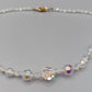 Edle Aurora Borealis Kristall Kette Funkelnde Vintage