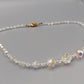 Edle Aurora Borealis Kristall Kette Funkelnde Vintage