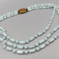 Dreireihige Vintage Kette Opalglas Perlen Kette