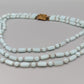 Dreireihige Vintage Kette Opalglas Perlen Kette