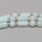 Dreireihige Vintage Kette Opalglas Perlen Kette