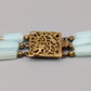 Dreireihige Vintage Kette Opalglas Perlen Kette