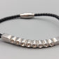 Elegantes Leder Armband in Schwarz Stilvoller Armrei