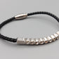 Elegantes Leder Armband in Schwarz Stilvoller Armrei