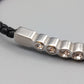 Elegantes Leder Armband in Schwarz Stilvoller Armrei