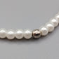 Eleganter Elastisches Perlen Armband in Weiß