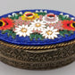 Antike Italienische Mikromosaik Florales Vintage Dose