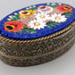 Antike Italienische Mikromosaik Florales Vintage Dose