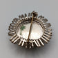 Elegante Vintage Brosche mit großem stein