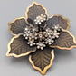 Filigrane Blumen Brosche Elegantes Vintage Design