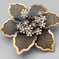 Filigrane Blumen Brosche Elegantes Vintage Design
