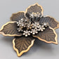 Filigrane Blumen Brosche Elegantes Vintage Design