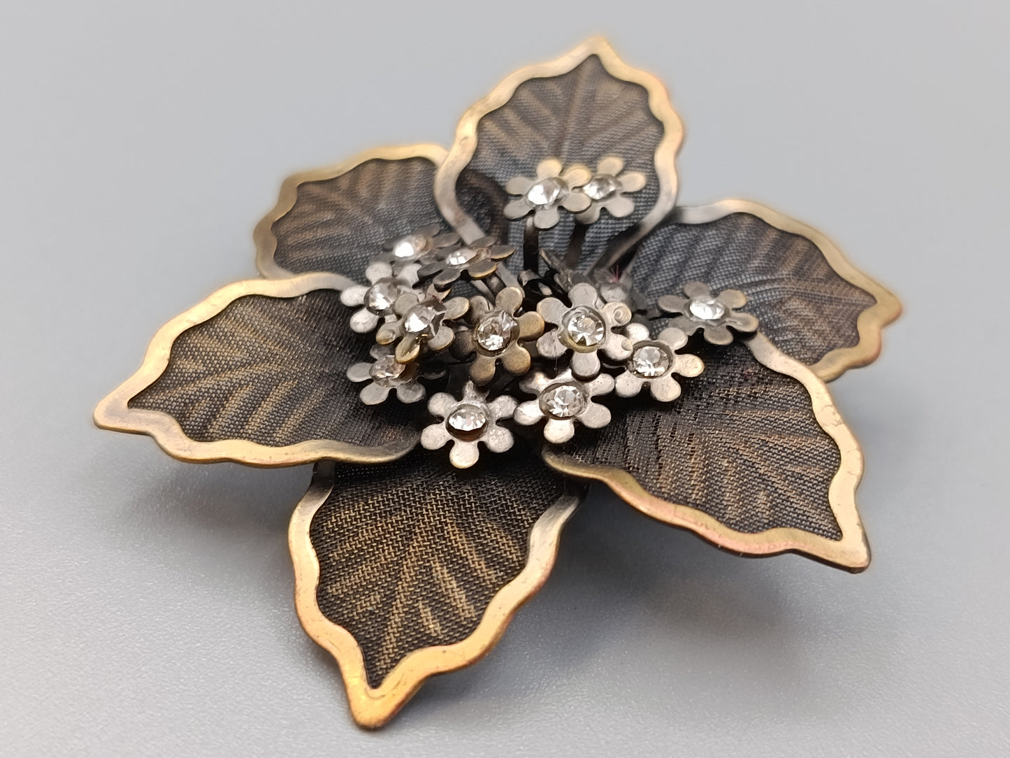 Filigrane Blumen Brosche Elegantes Vintage Design