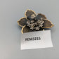 Filigrane Blumen Brosche Elegantes Vintage Design