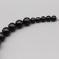Elegante Damen Perlenkette in tiefem Schwarz
