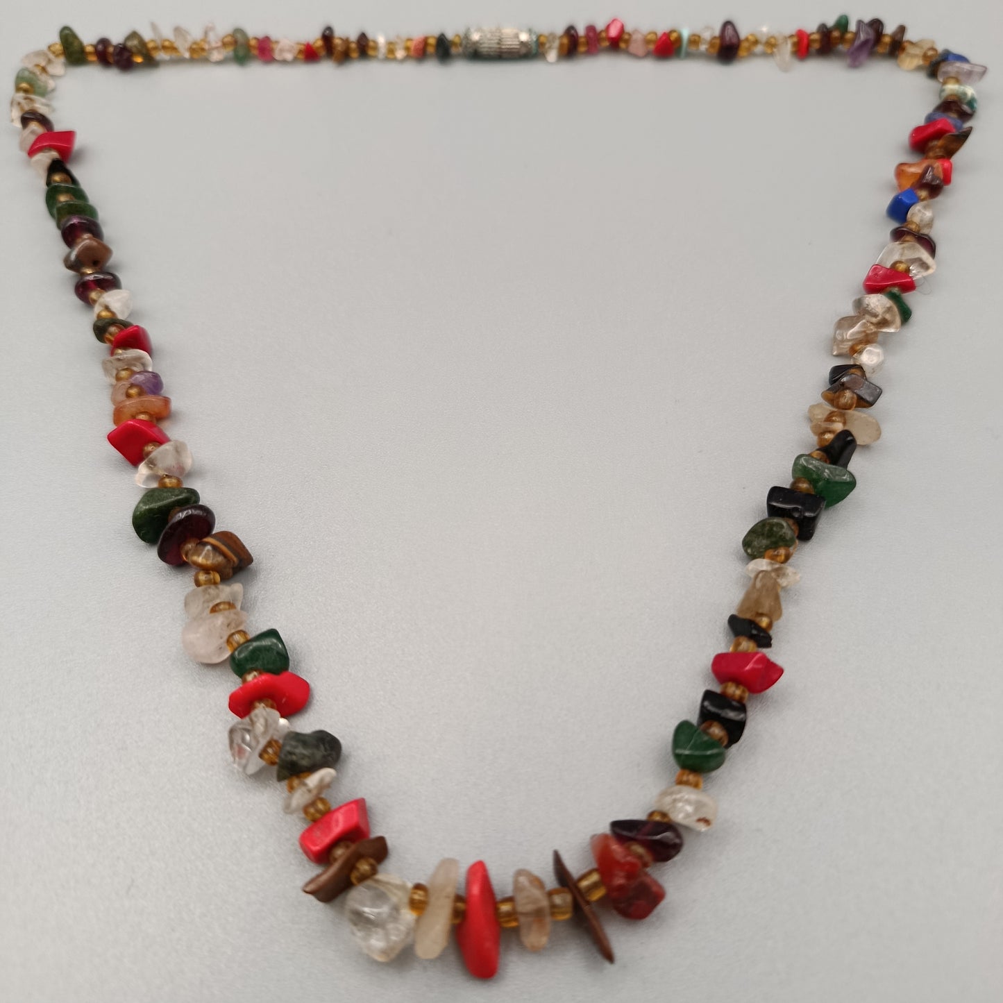 Bunte Edelstein Splitter Kette Farbenfrohe mit Natursteinen
