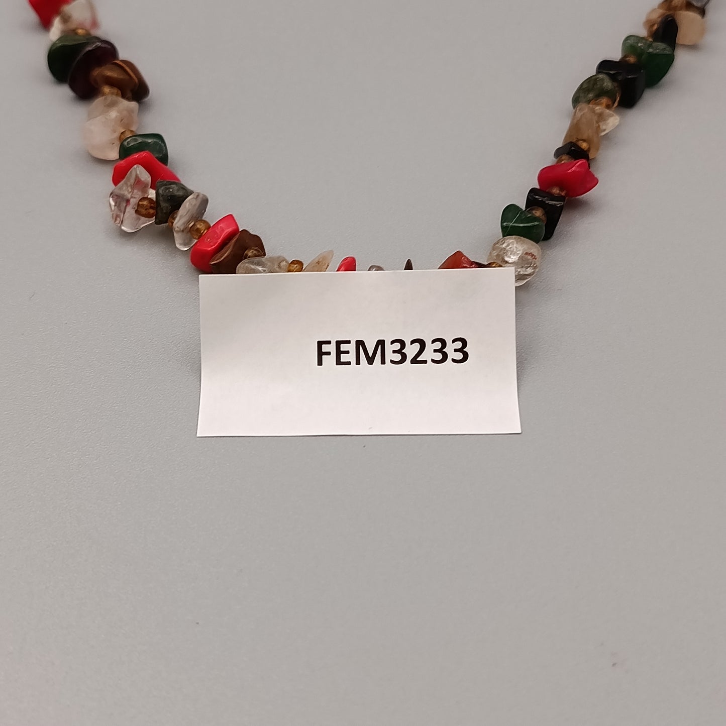 Bunte Edelstein Splitter Kette Farbenfrohe mit Natursteinen