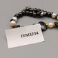 Elegantes Hämatit Damen Armband in Schwarz-Weiß