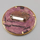 Vintage Brosche Rundes Design mit blau-gold