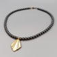 Elegante Hämatit Damen Kette  mit Anhänger